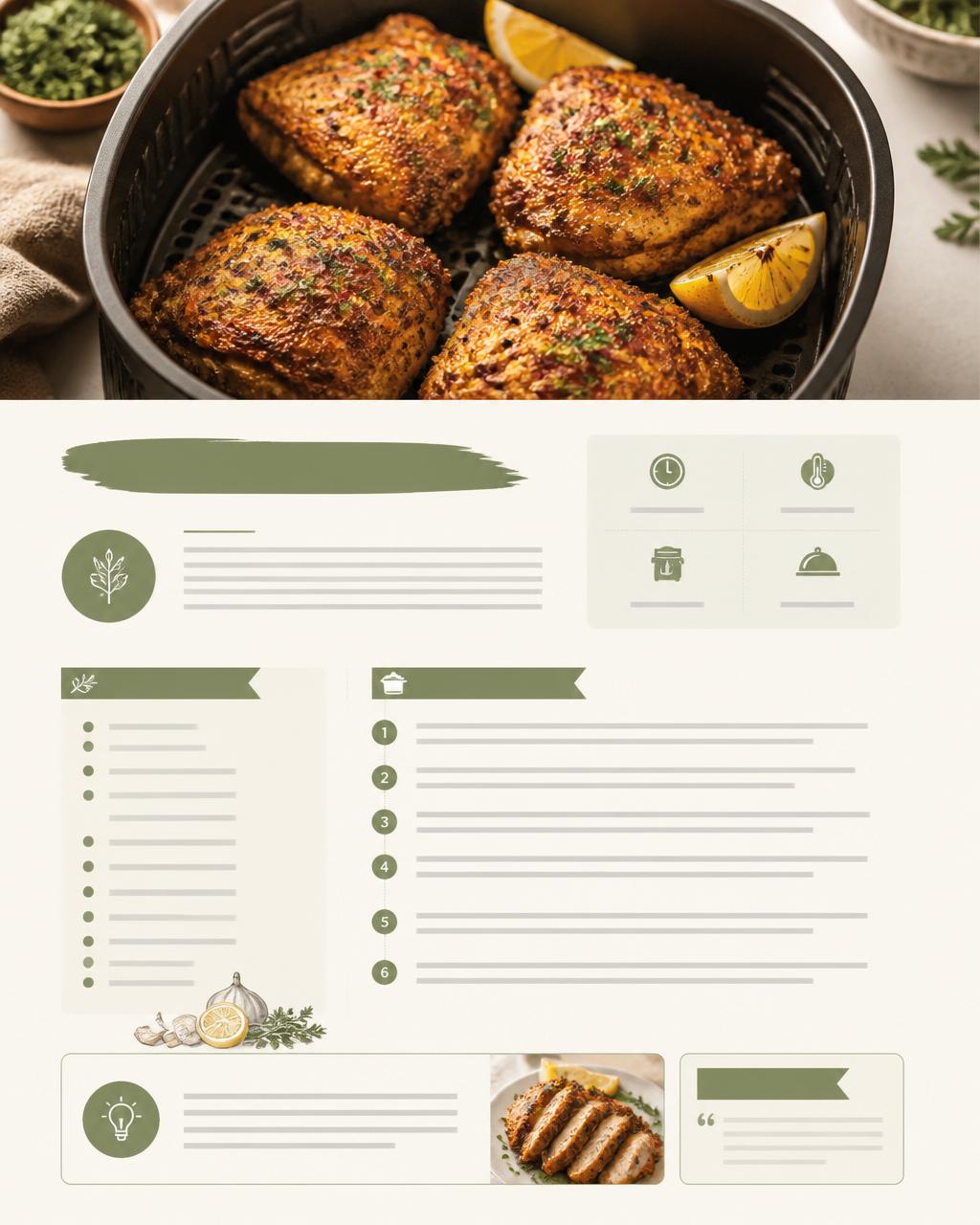Página interior: receta paso a paso con resultado final
